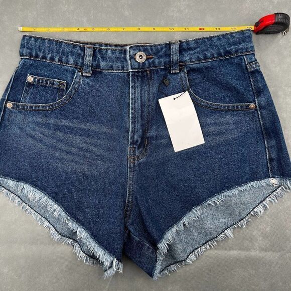 Only Blue Denim Women’s High Waist Short Size 30 - Picture 7 of 10